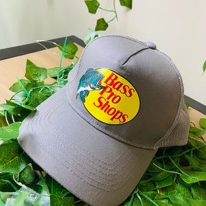 BASS PRO SHOP mesh trucker cap in gray